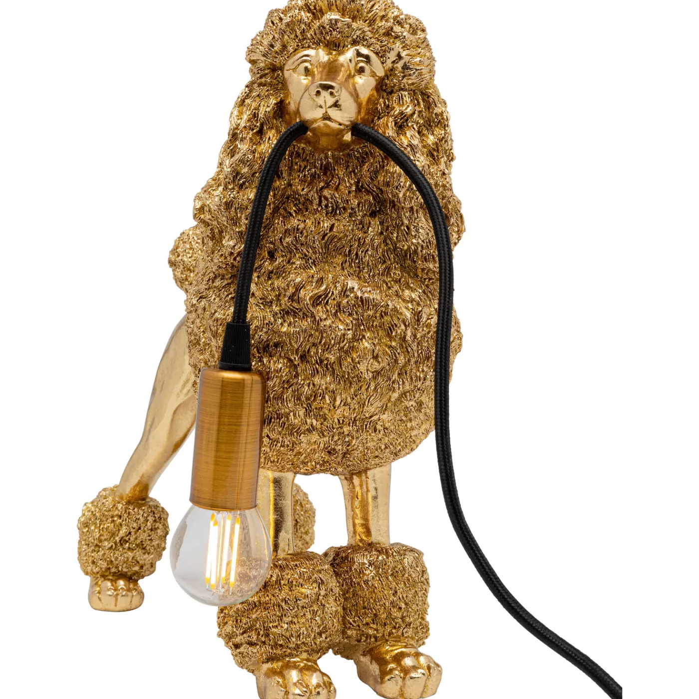 KARE Design Lampe A Poser Animal Poodle Dore 32Cm