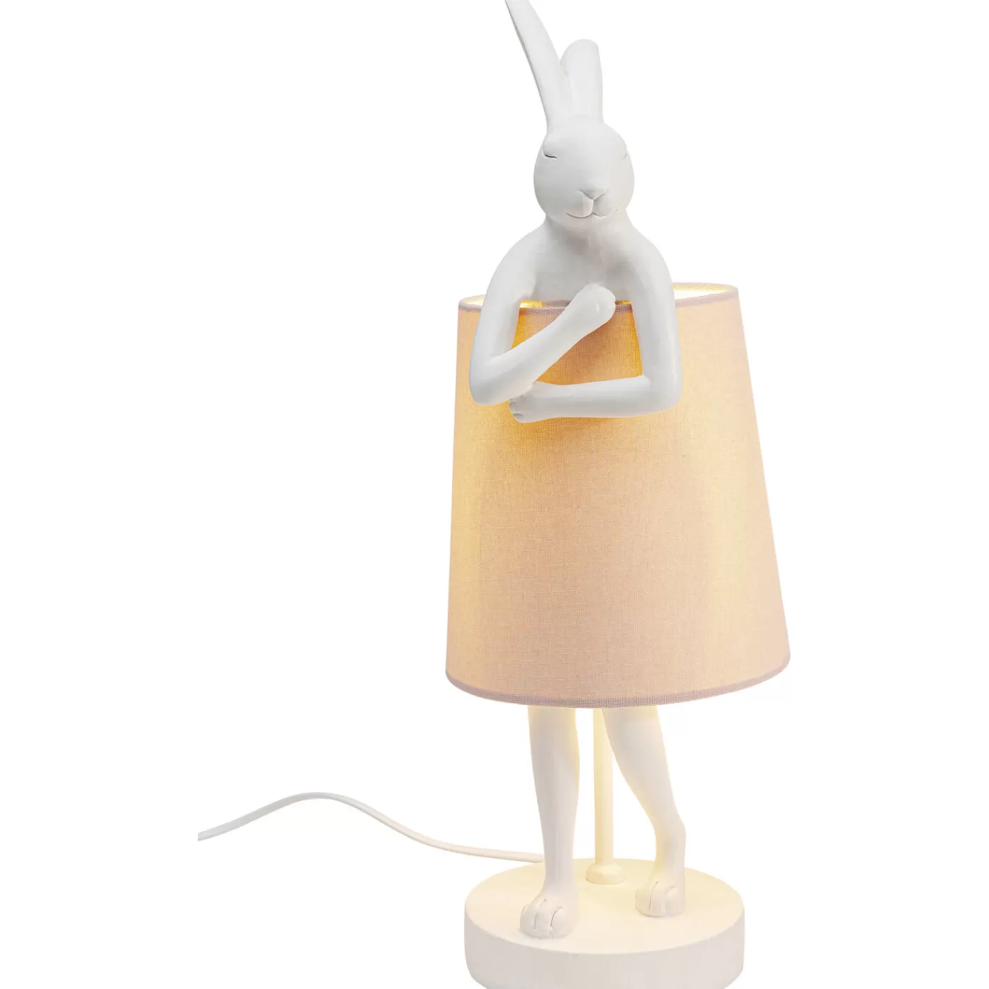 KARE Design Lampe A Poser Animal Rabbit Blanc/Rose 50Cm