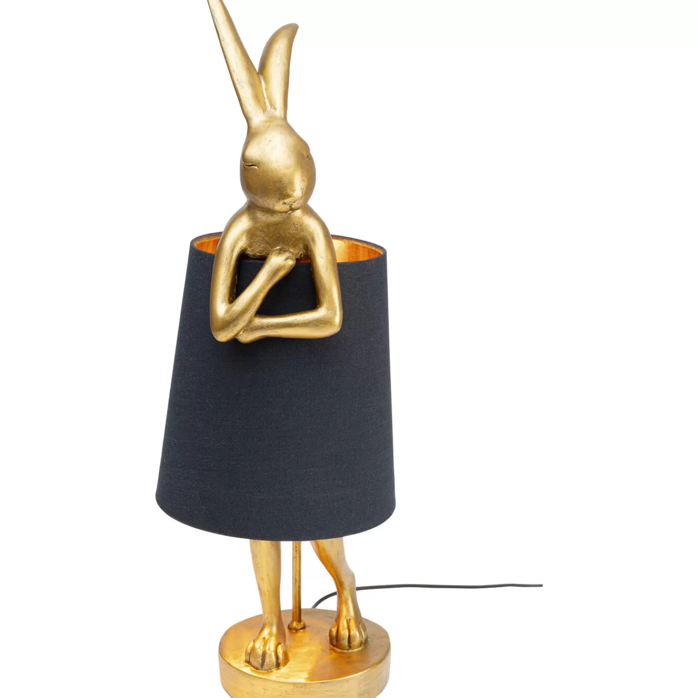 KARE Design Lampe A Poser Animal Rabbit Dore/Noir 68Cm