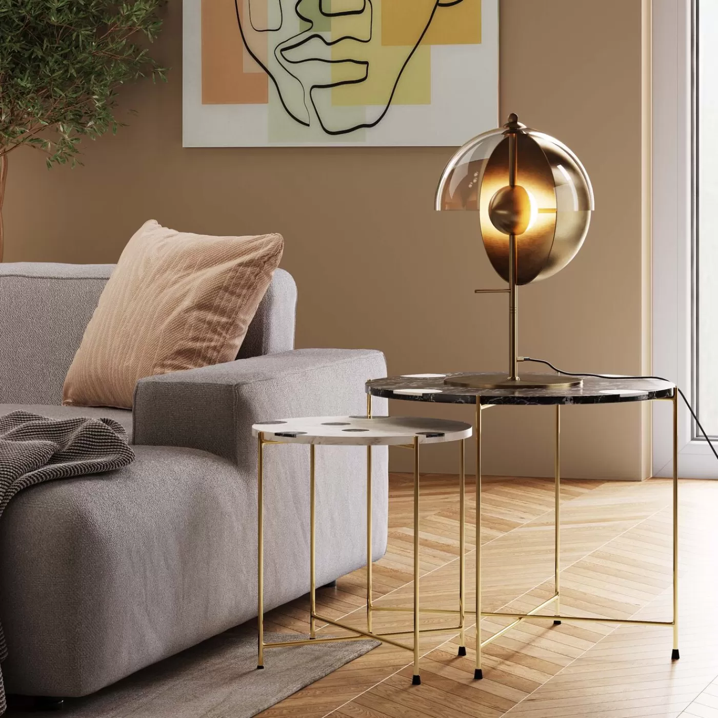 KARE Design Lampe A Poser Romy Dore 48Cm