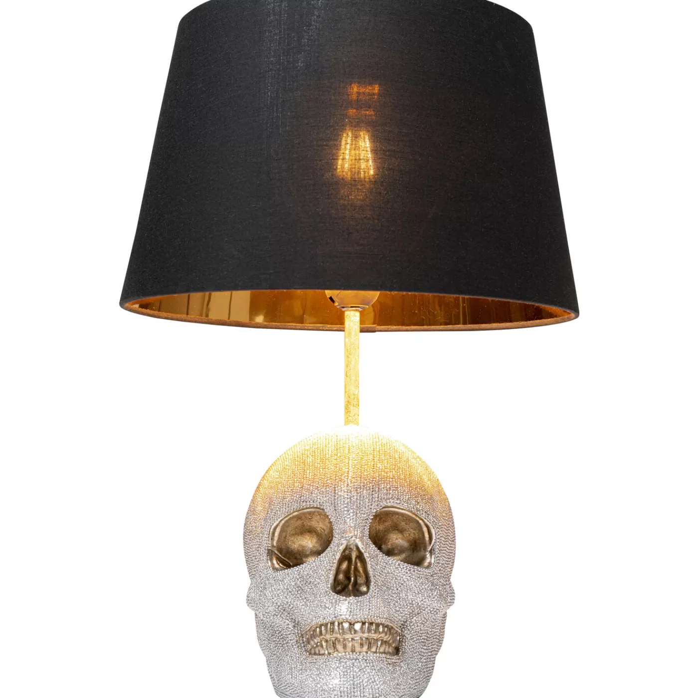 KARE Design Lampe A Poser Skull Crystals Front 44Cm