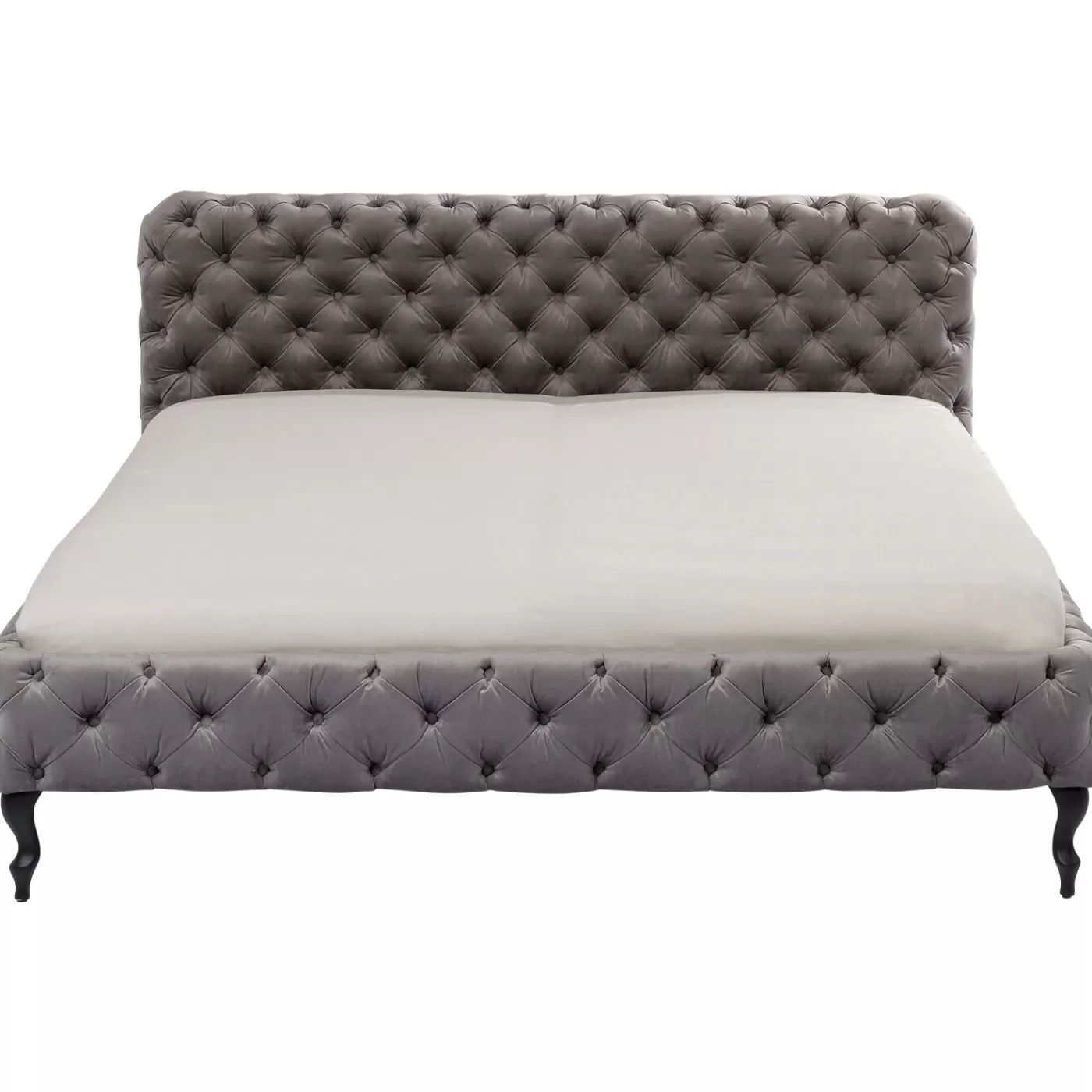 KARE Design Lit Desire Velours Gris 180X200 Cm