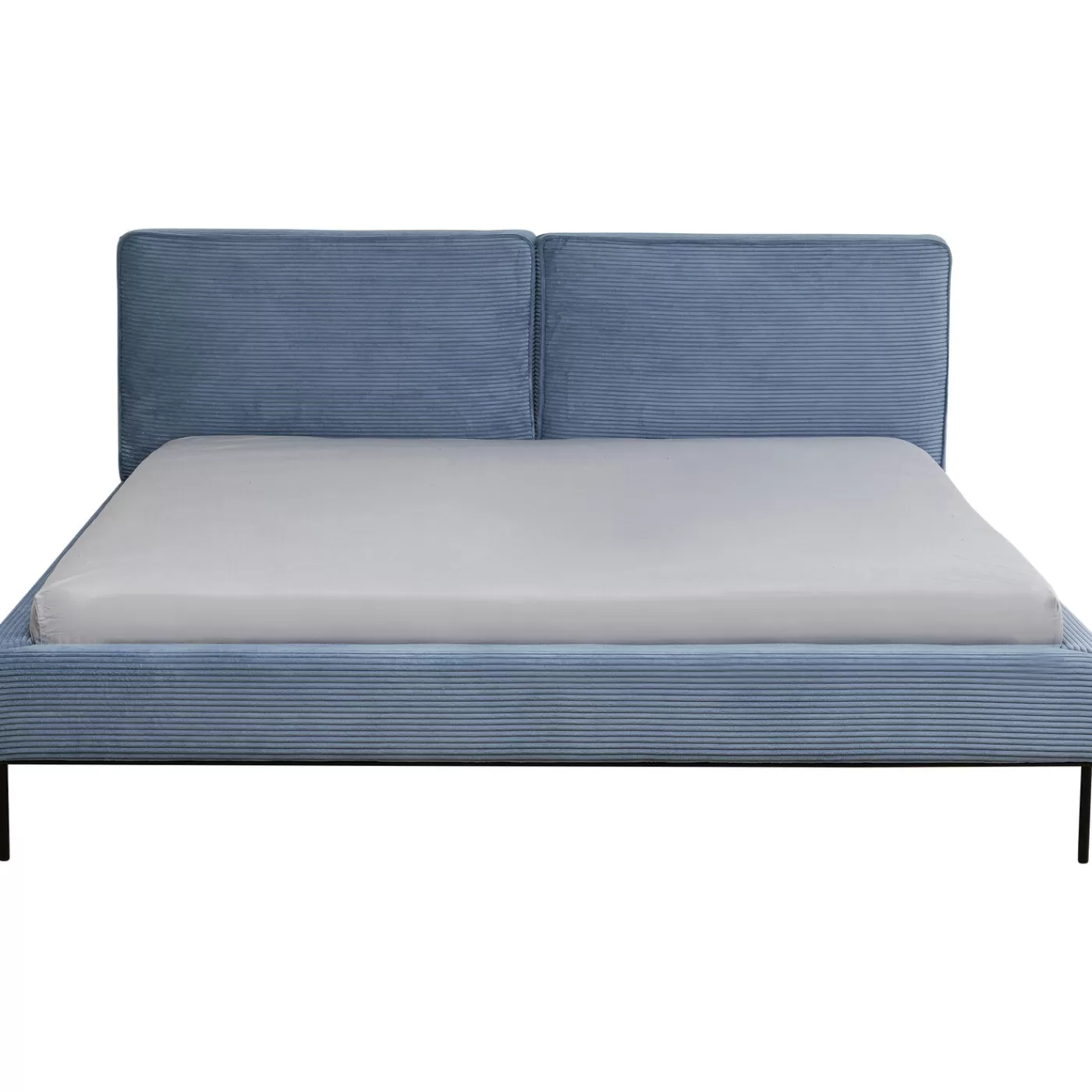 KARE Design Lit East Side Velours Cotele Bleu 180X200Cm