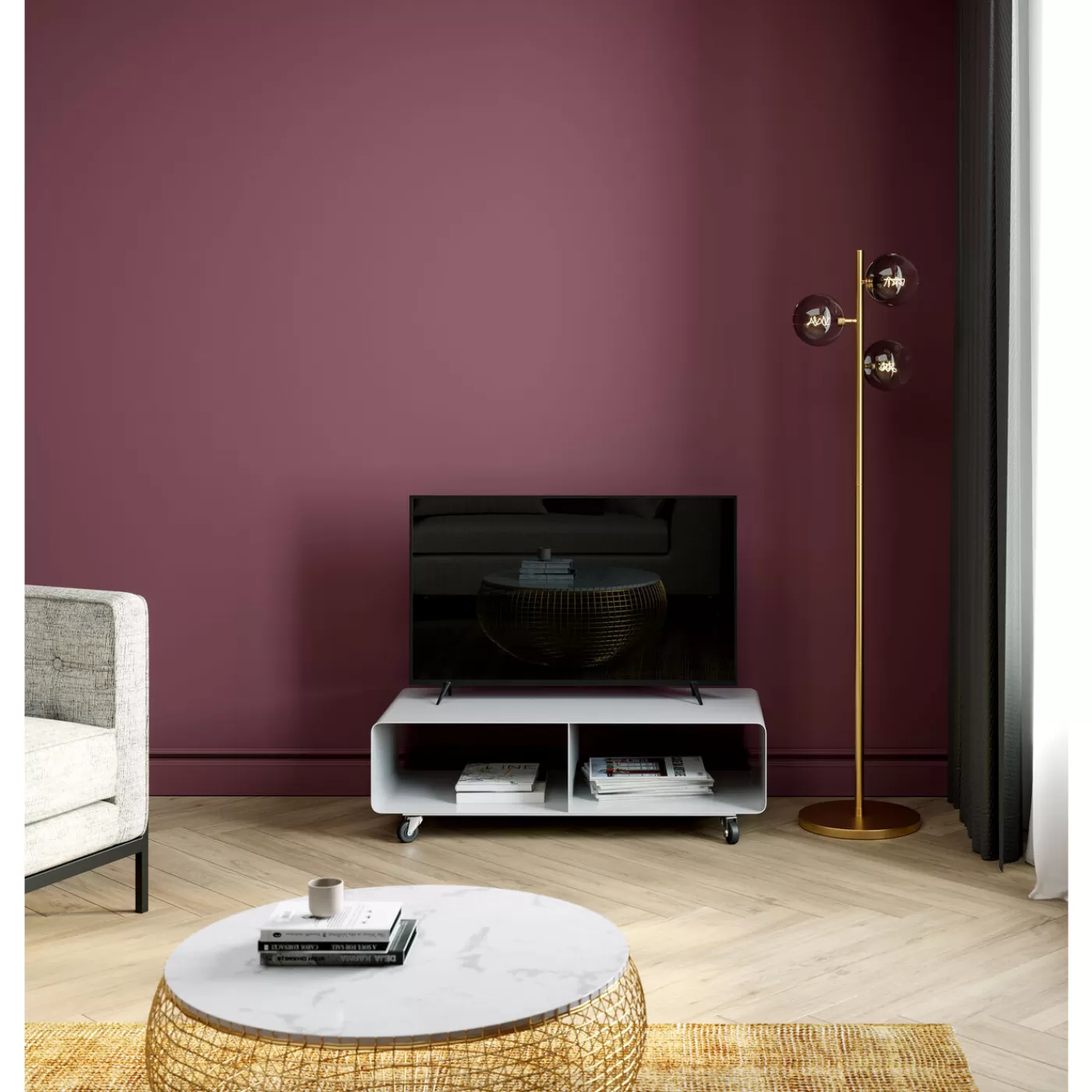 KARE Design Meuble Tv Lounge M Blanc