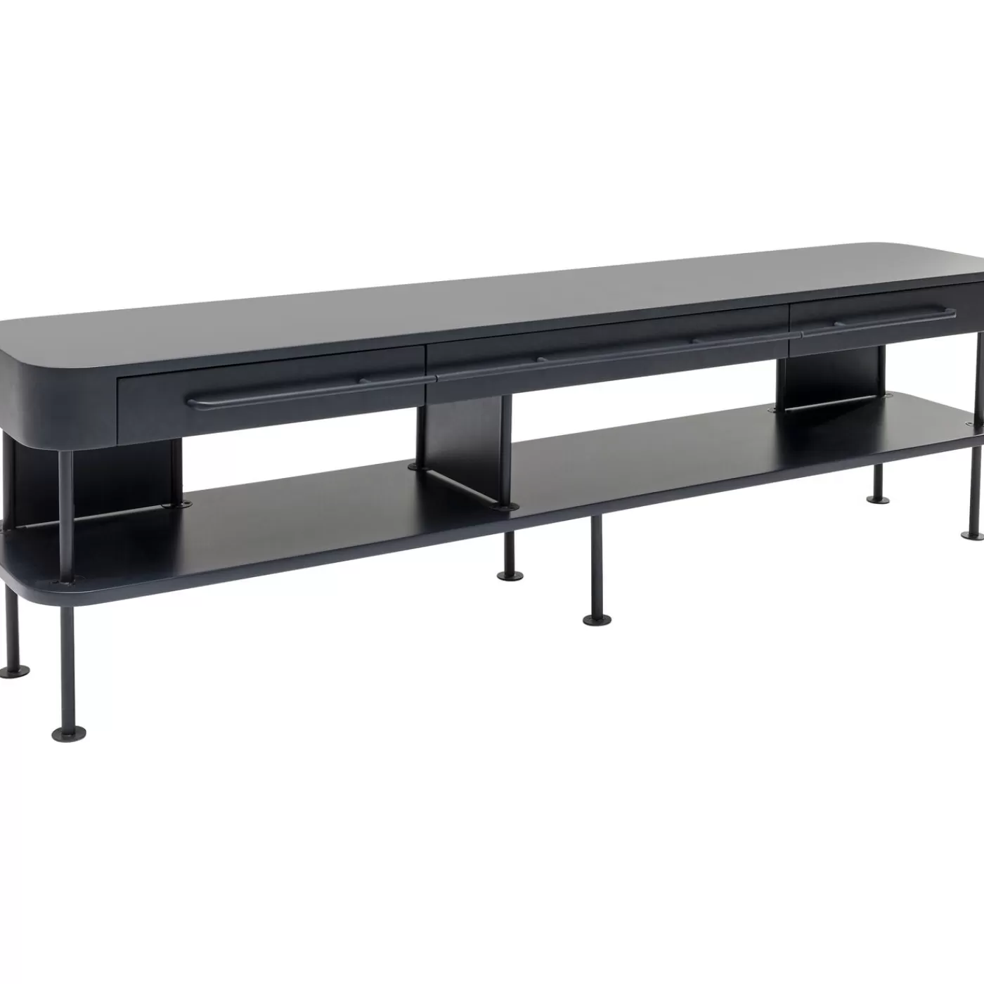 KARE Design Meuble Tv Montieri Anthracite 160X47Cm