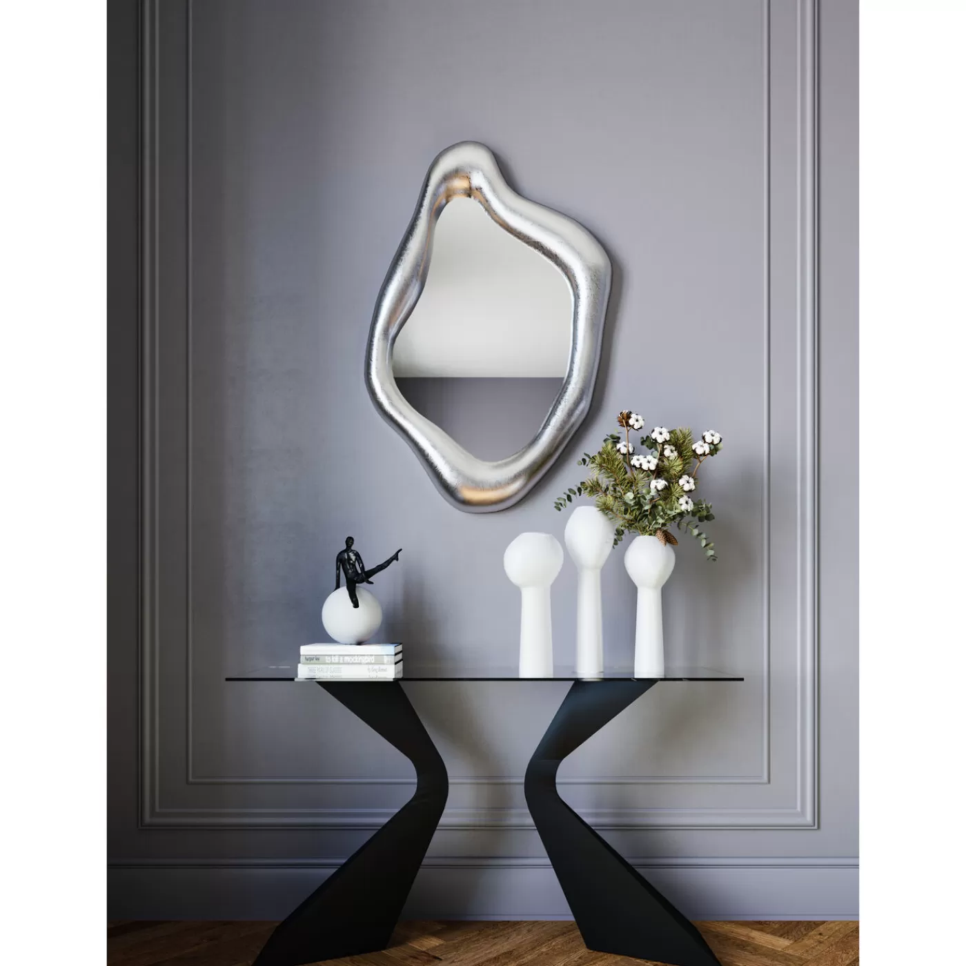 KARE Design Miroir Hologram Argente 117X68Cm