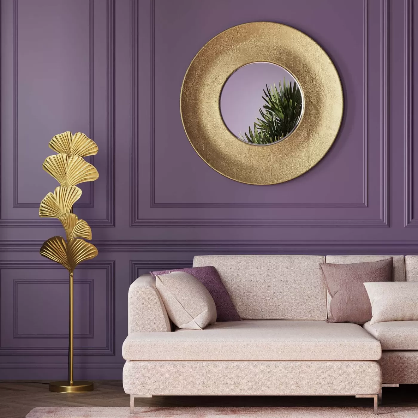 KARE Design Miroir Mural Planet Dore O108Cm