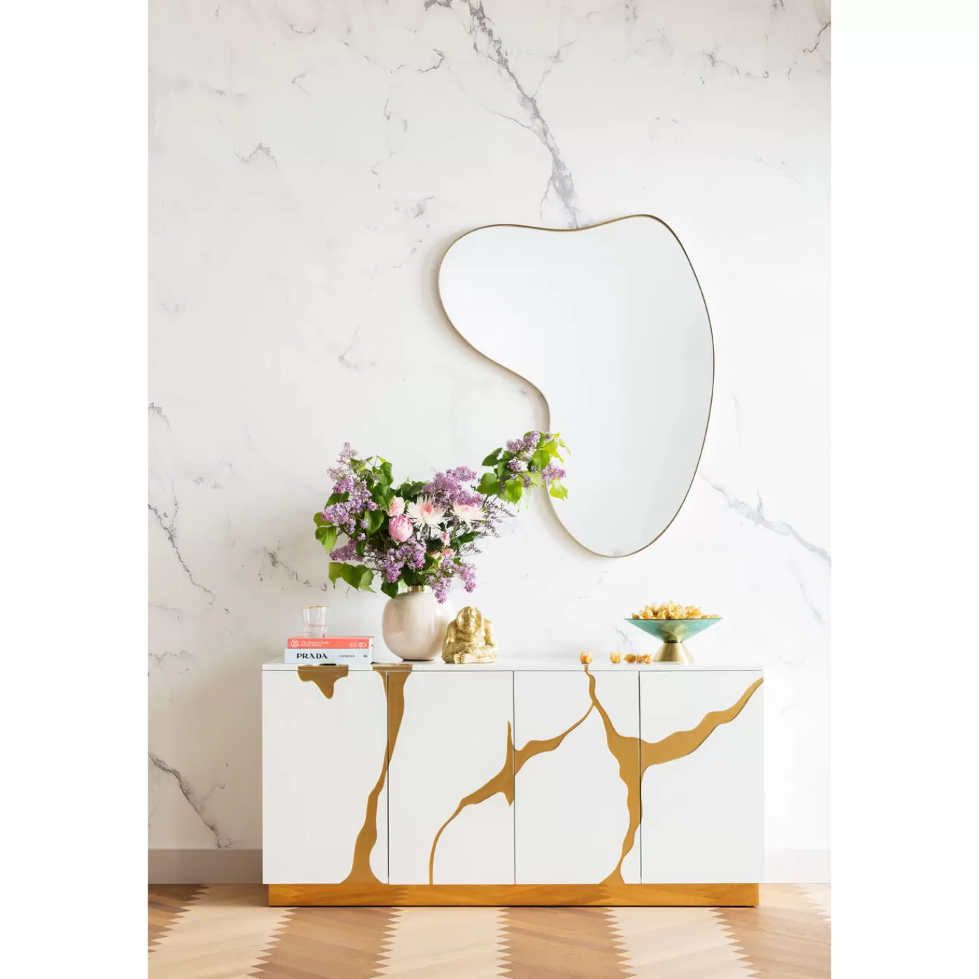 KARE Design Miroir Shape Laiton 110X120Cm