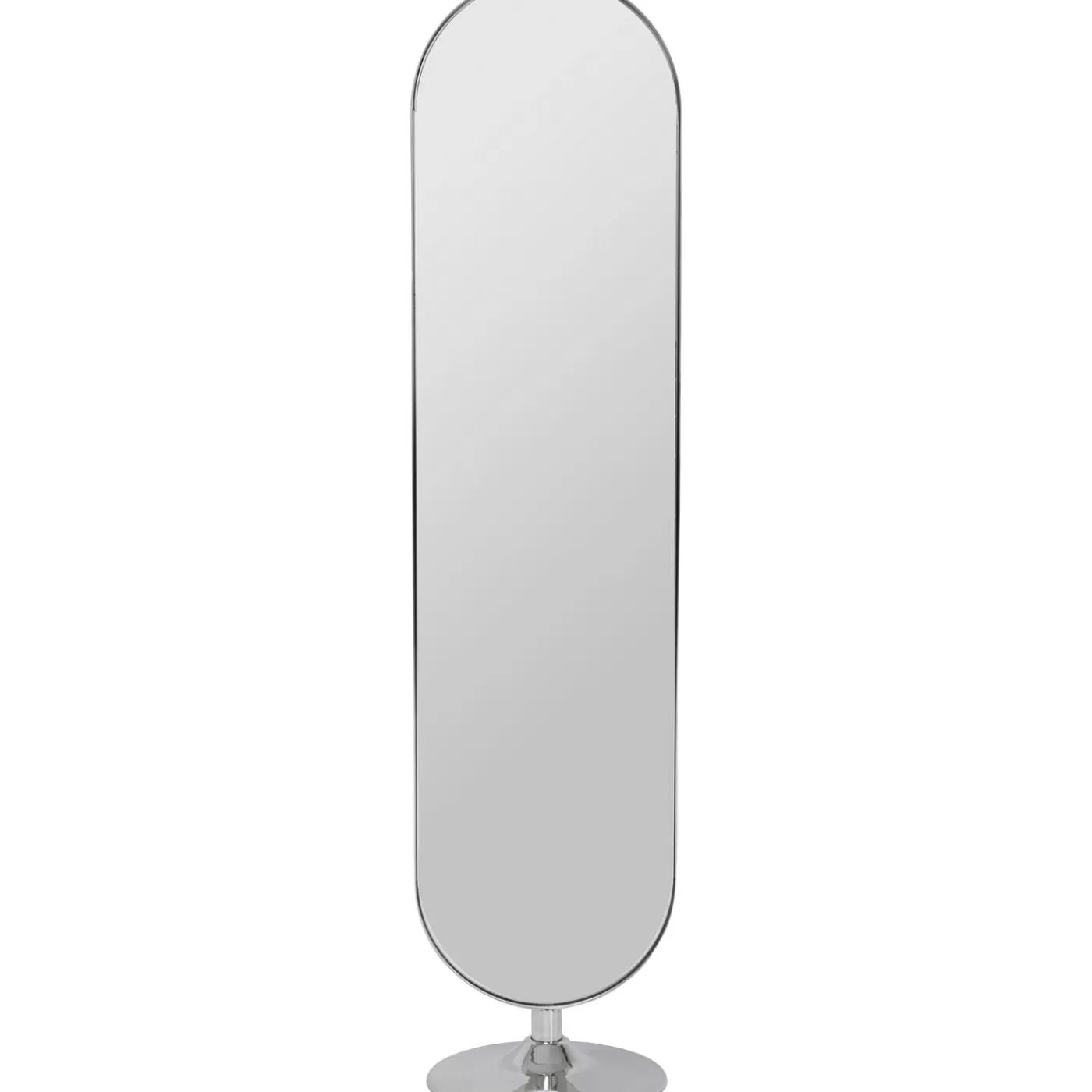 KARE Design Miroir Sur Pied Curvy Acier Poli 40X170Cm