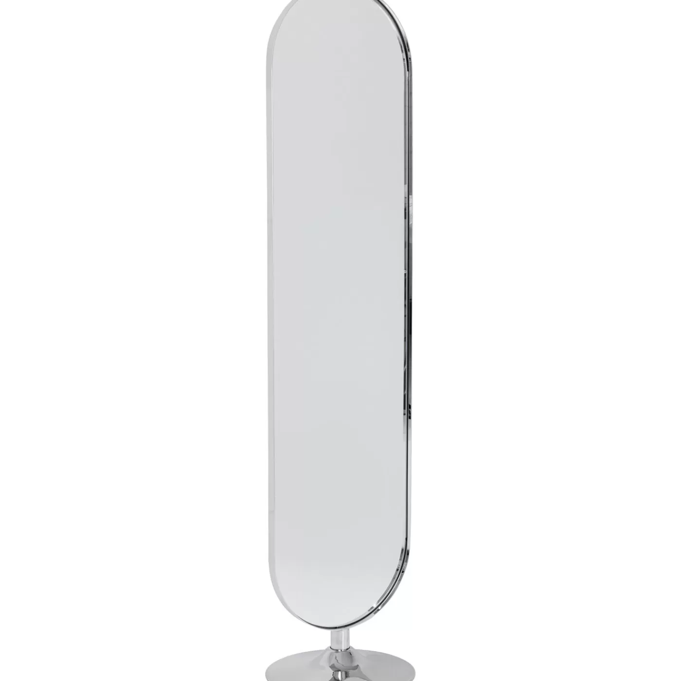 KARE Design Miroir Sur Pied Curvy Acier Poli 40X170Cm