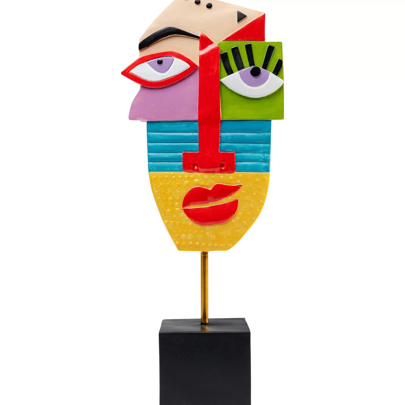 KARE Design Objet Décoratif Abstract Face Multicolour 52