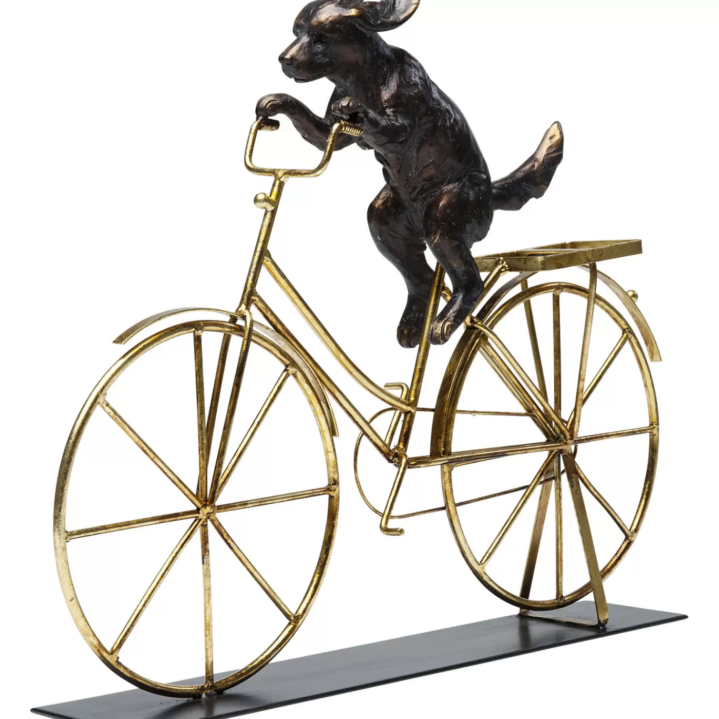 KARE Design Objet Décoratif Dog With Bicycle 44Cm