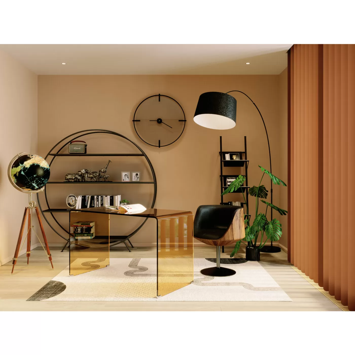 KARE Design Objet Décoratif Globe Earth Noir