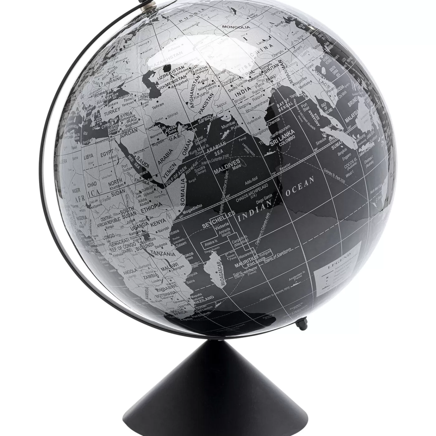 KARE Design Objet Décoratif Globe Top Noir 40Cm