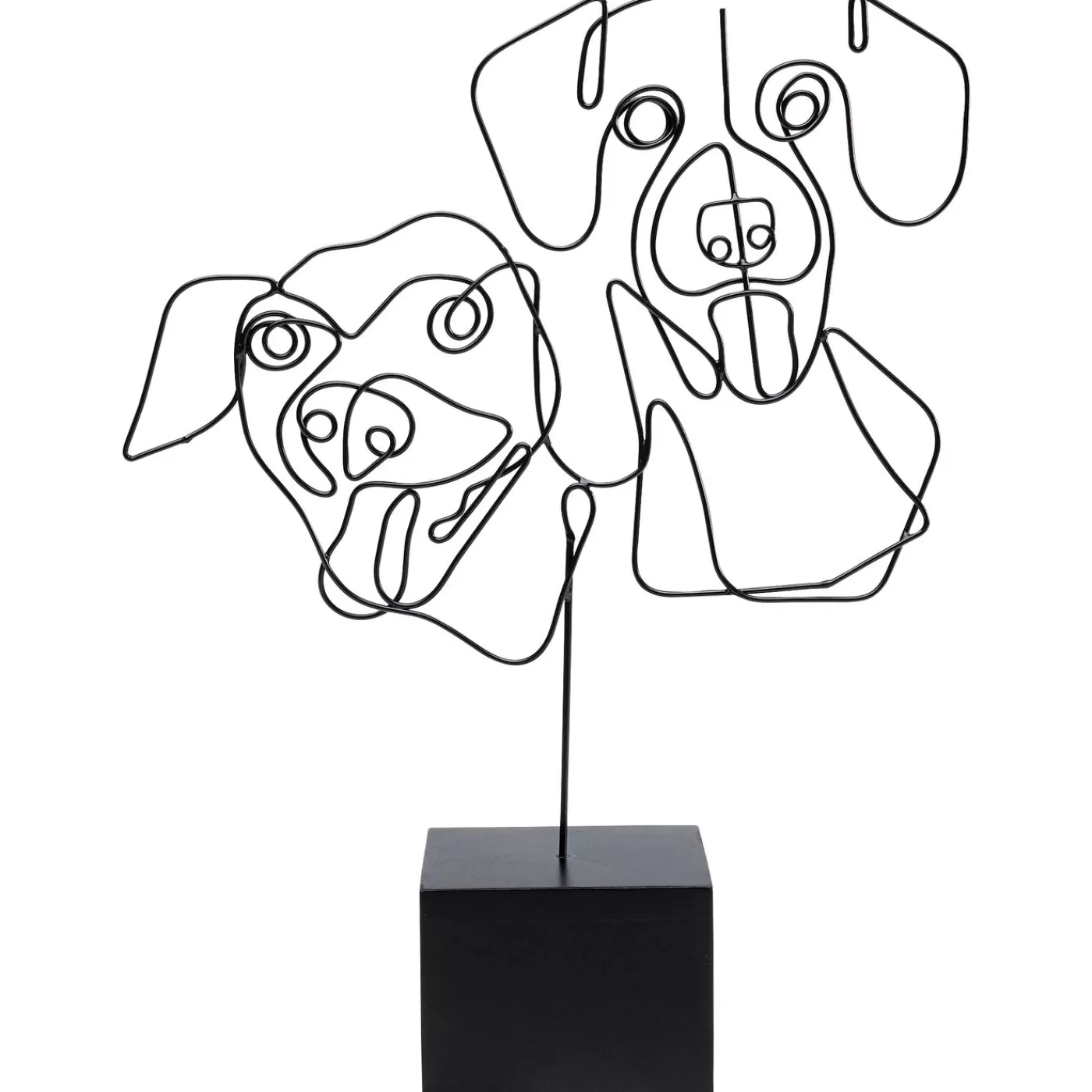 KARE Design Objet Décoratif Wire Dog Faces 38Cm