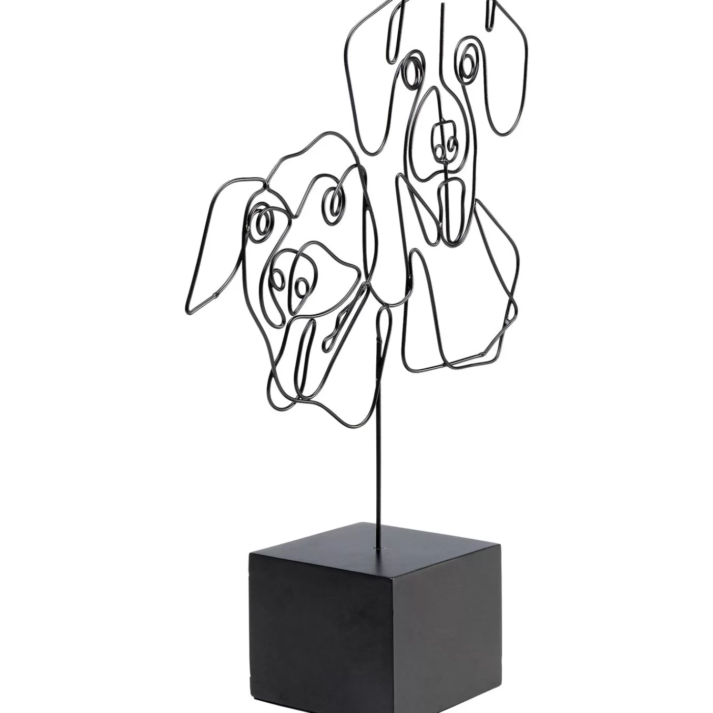 KARE Design Objet Décoratif Wire Dog Faces 38Cm