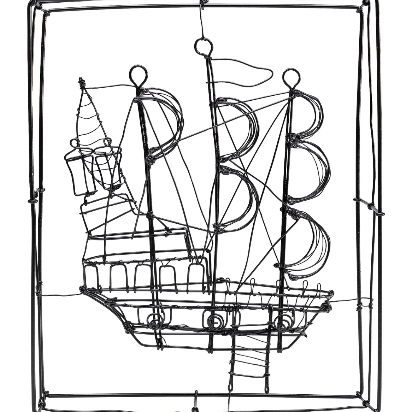 KARE Design Objet Décoratif Wire Sail Boat 28Cm