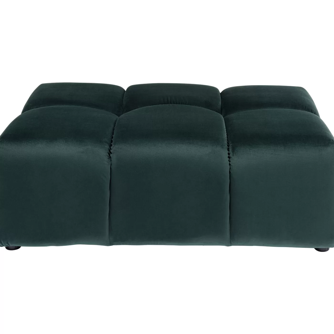 KARE Design Pouf Belami Velours Vert Fonce