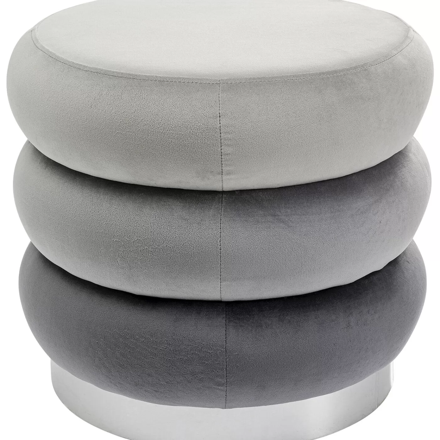 KARE Design Pouf Sandwich Gris O45Cm