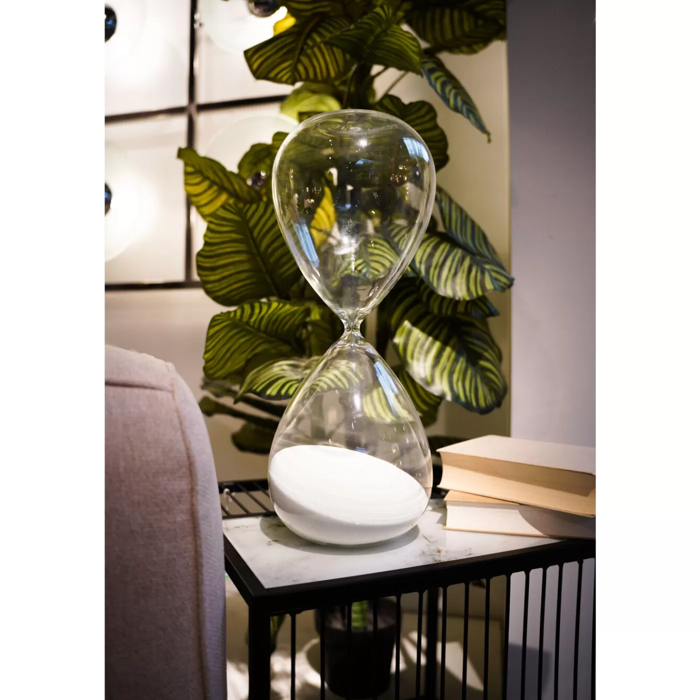 KARE Design Sablier Timer Blanc 45Cm