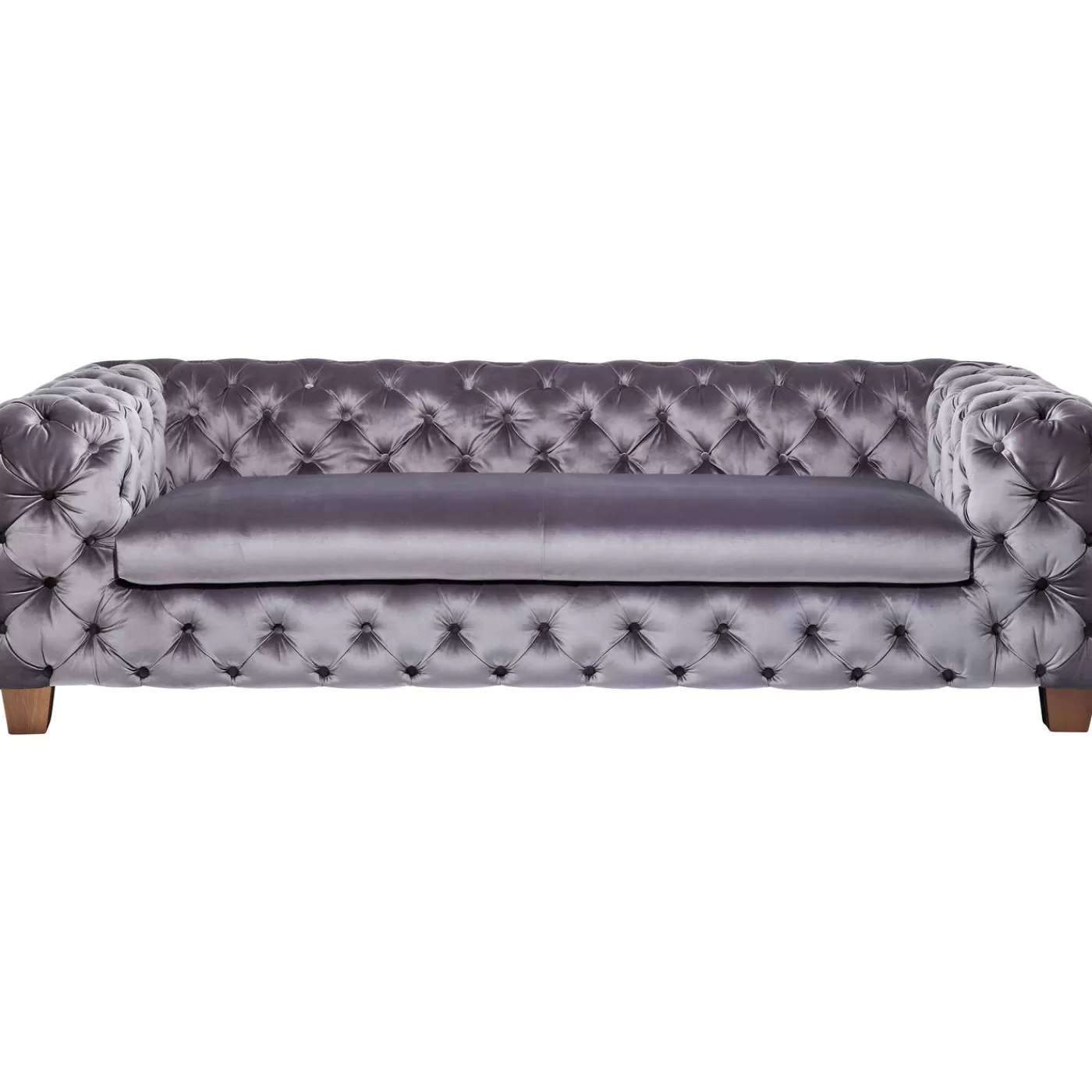 KARE Design Sofa Desire 3-Places Velours Gris