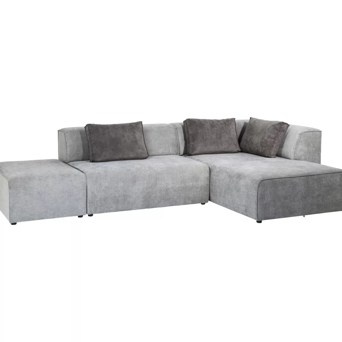 KARE Design Sofa Infinity Meridienne Droite Gris