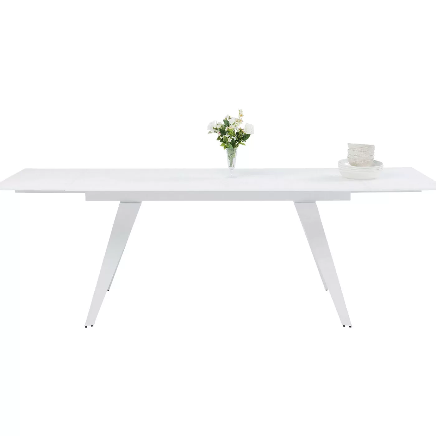 KARE Design Table A Rallonges Amsterdam Blanc 160(40X40)X90