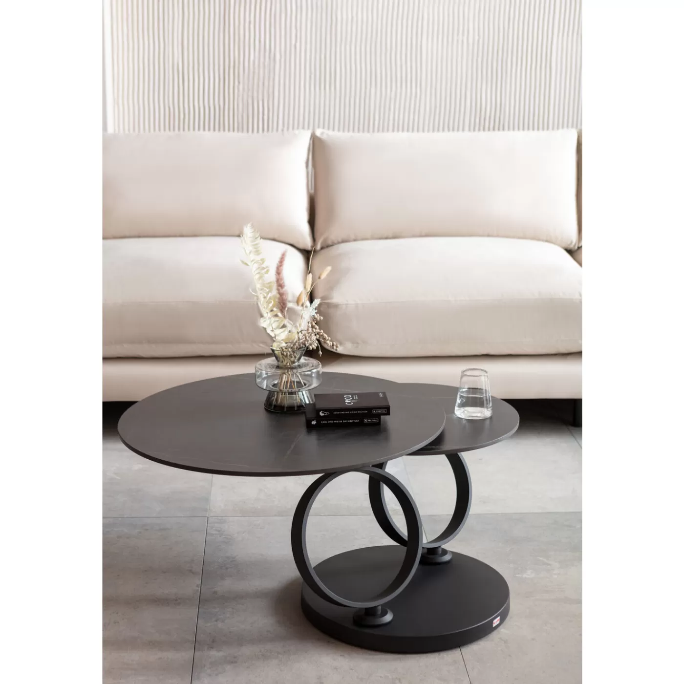 KARE Design Table Basse Beverly Noir 133X80Cm