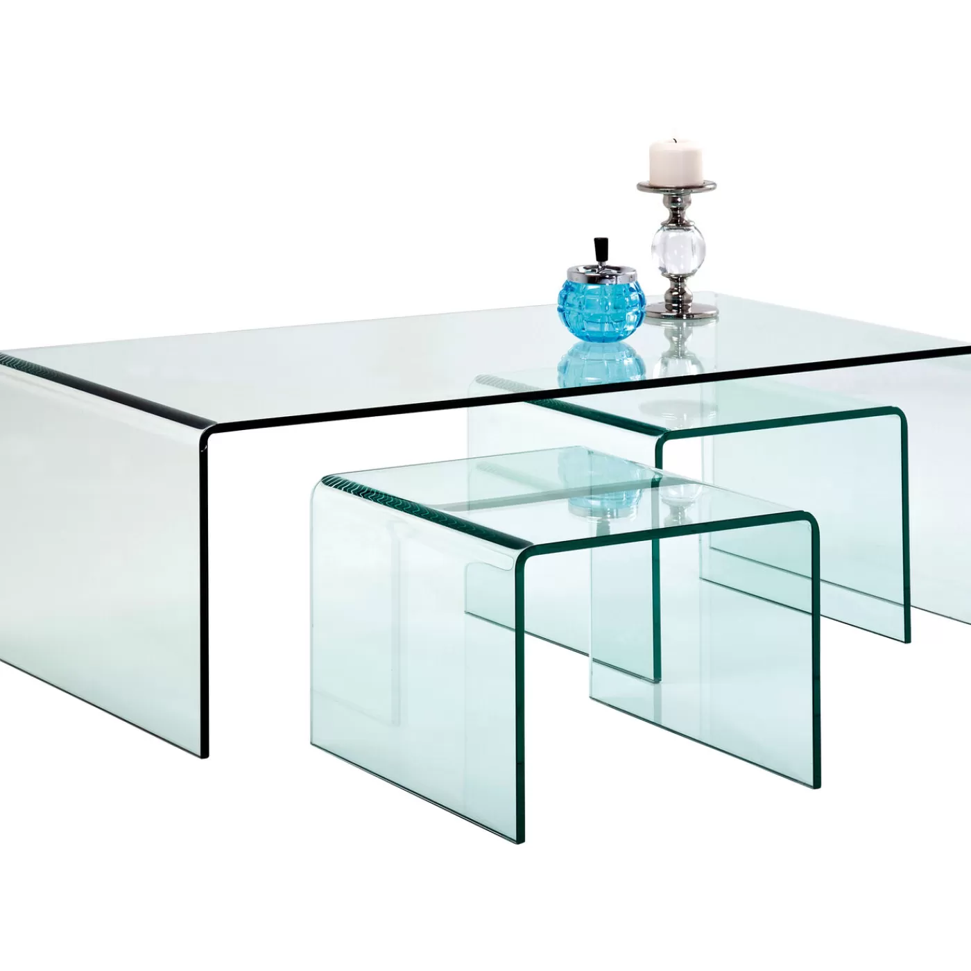 KARE Design Table Basse Clear Club (Set De 3)