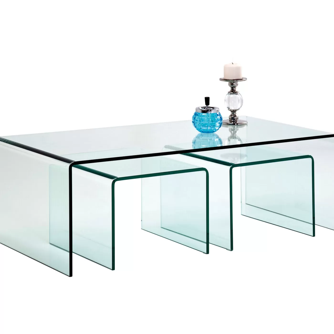 KARE Design Table Basse Clear Club (Set De 3)