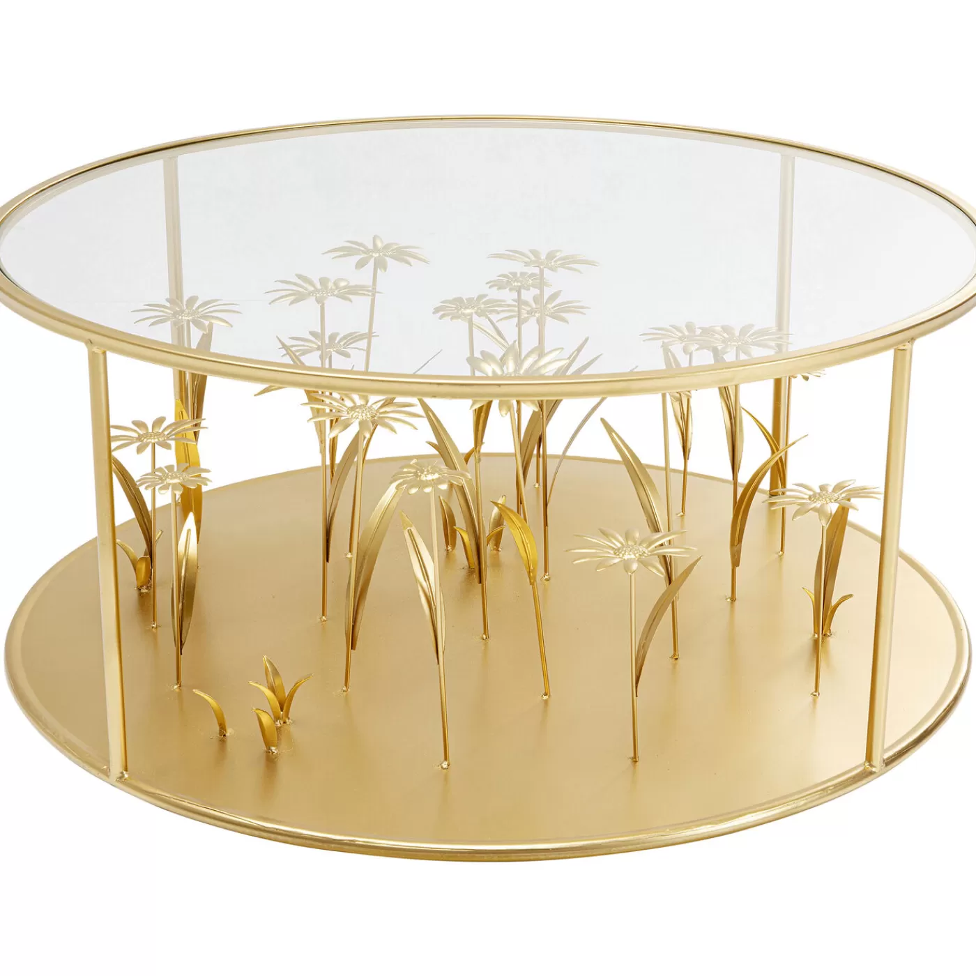 KARE Design Table Basse Flower Meadow Dore O80