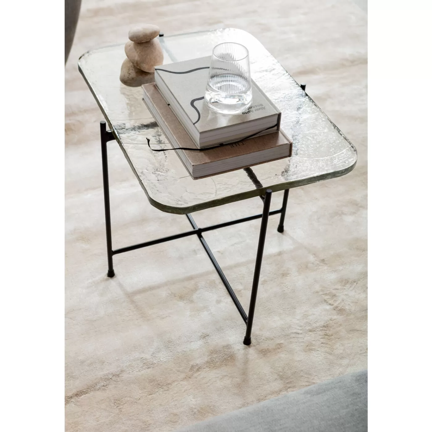 KARE Design Table Basse Ice Noir 63X46Cm