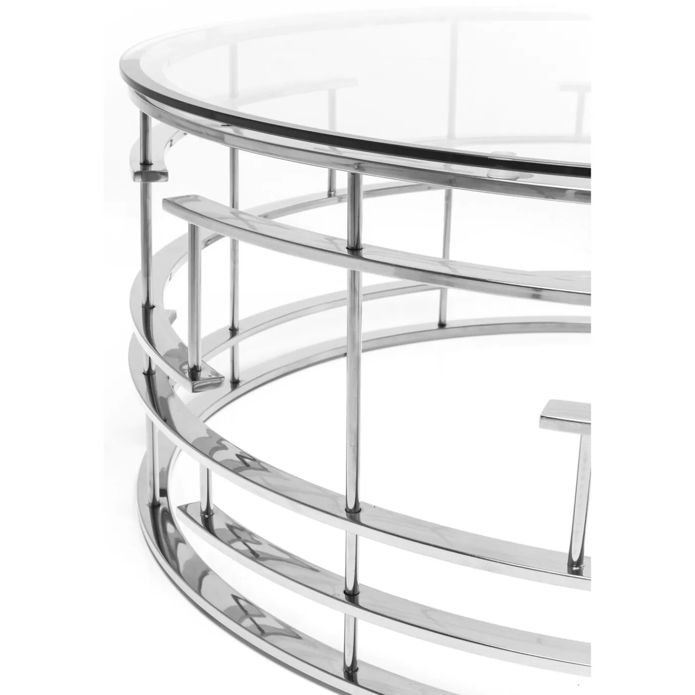 KARE Design Table Basse Jupiter Argente O100Cm