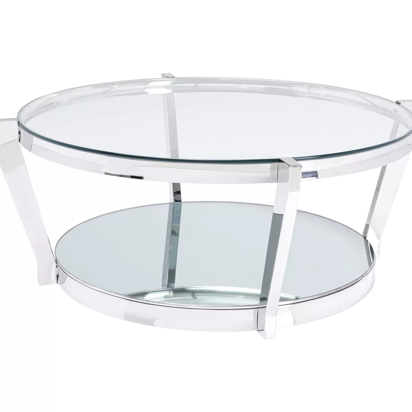 KARE Design Table Basse Monocolo Argente O90Cm