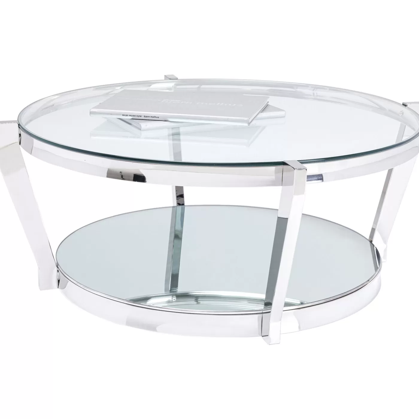 KARE Design Table Basse Monocolo Argente O90Cm