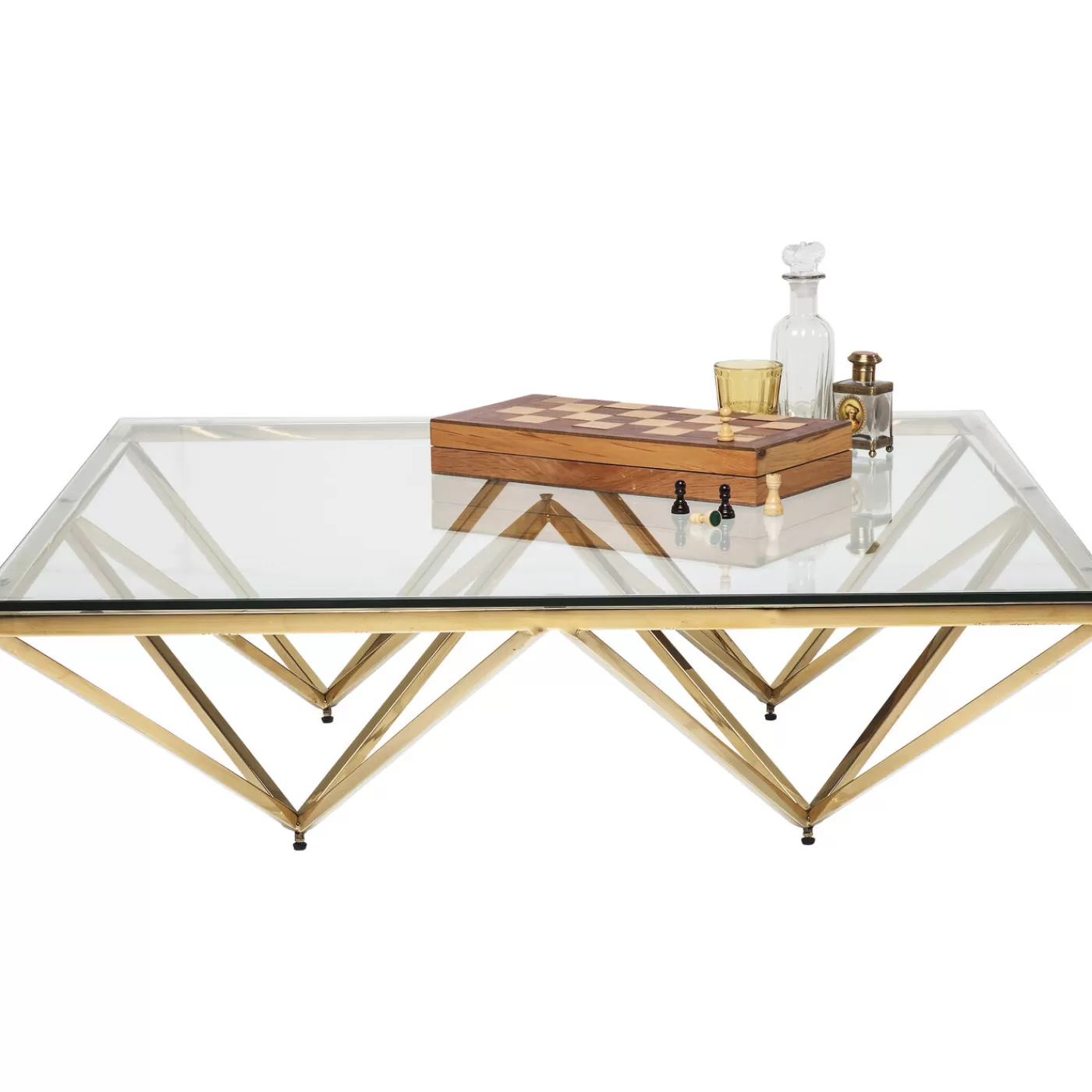 KARE Design Table Basse Network Doree 105X105Cm