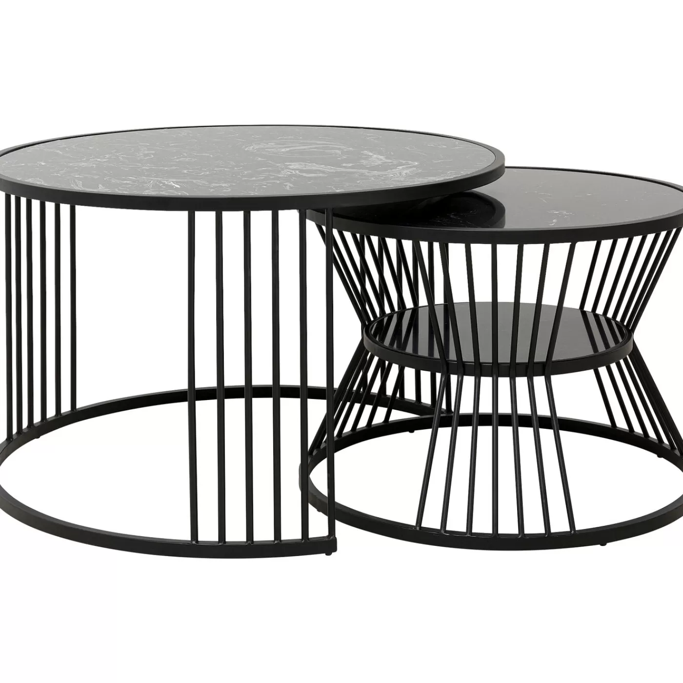 KARE Design Table Basse Roma Noir (2/Set)