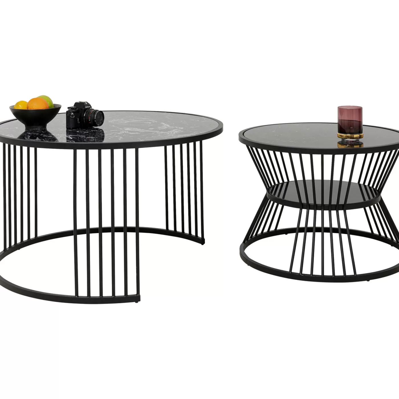 KARE Design Table Basse Roma Noir (2/Set)