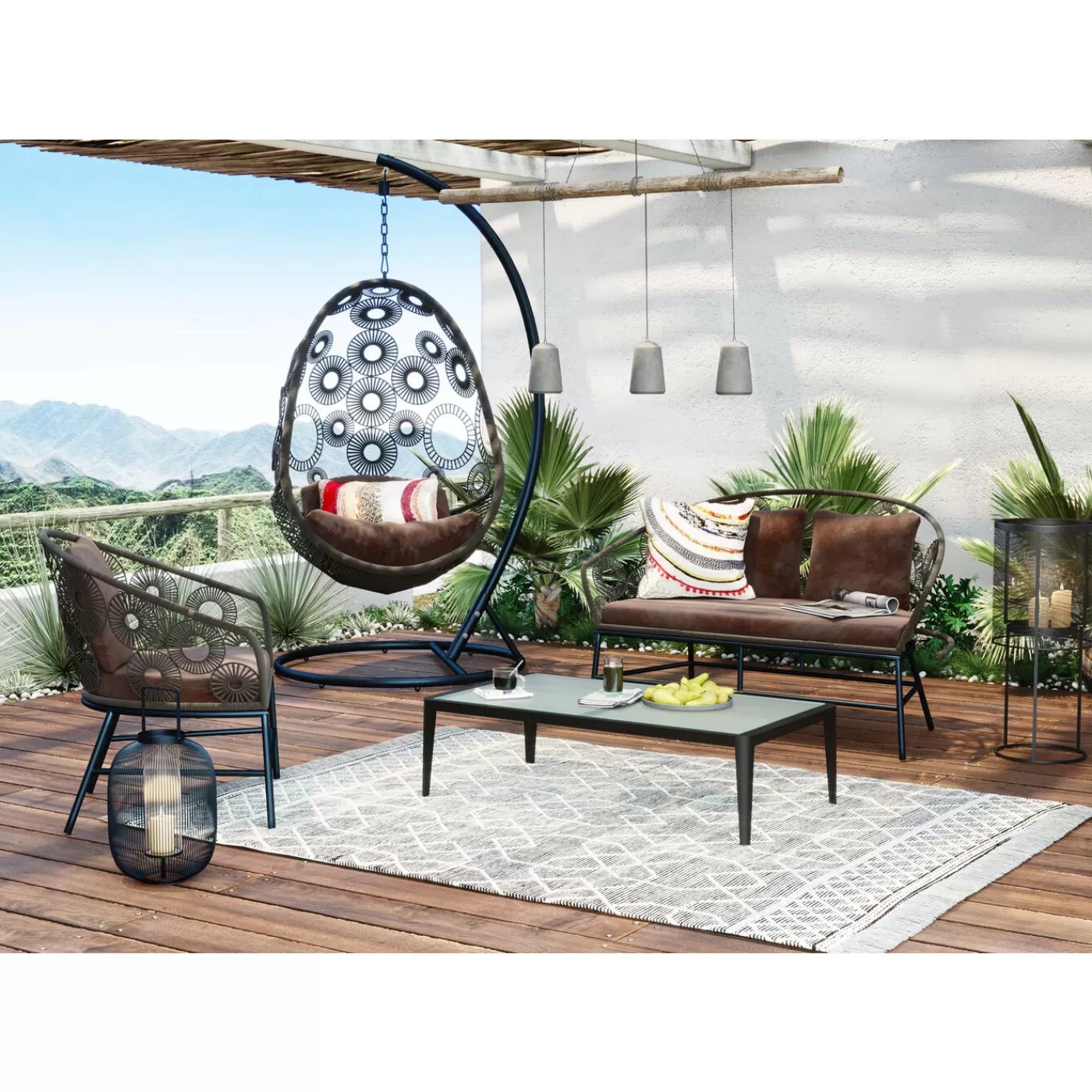 KARE Design Table Basse Tiki Noir