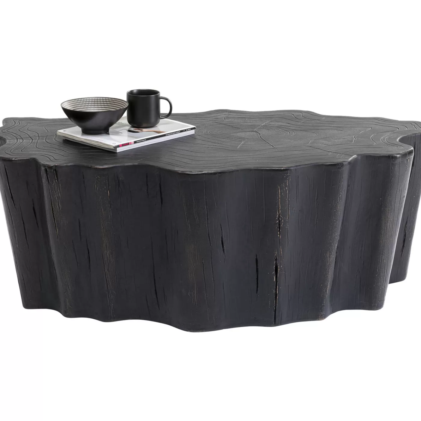 KARE Design Table Basse Tree Stump Noir 119X68Cm