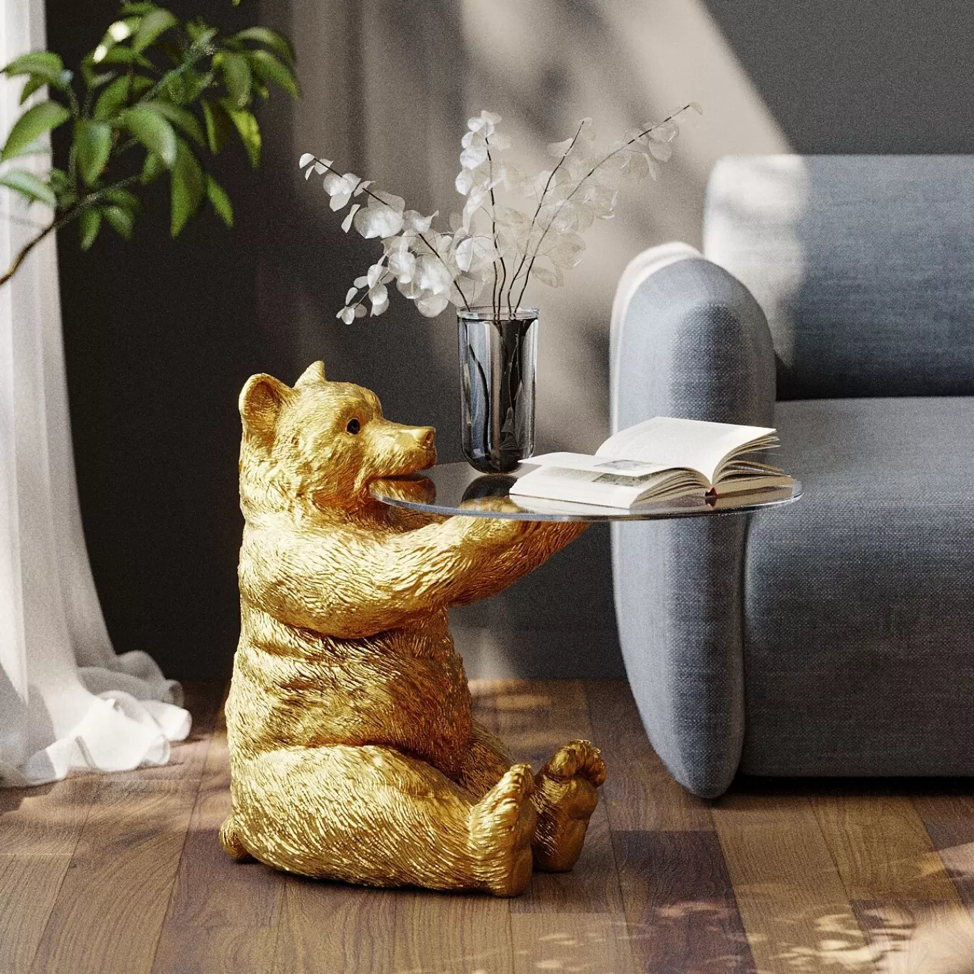 KARE Design Table D Appoint Animal Bear Dore O40Cm