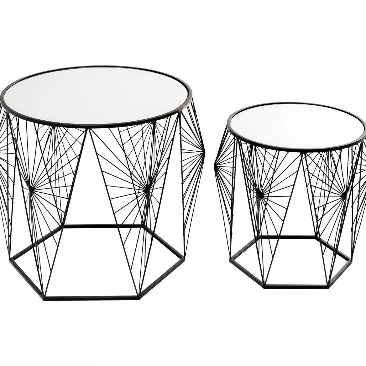 KARE Design Table D Appoint Cobweb Noir (2/Set)