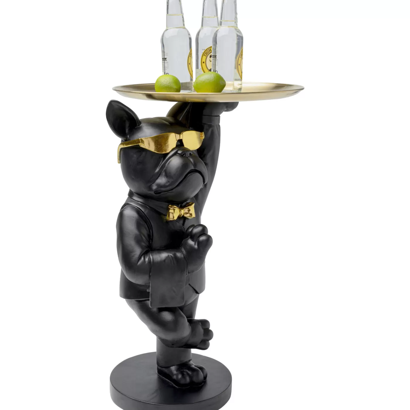 KARE Design Table D Appoint Cool Bulldog Tray Noir 34X55Cm