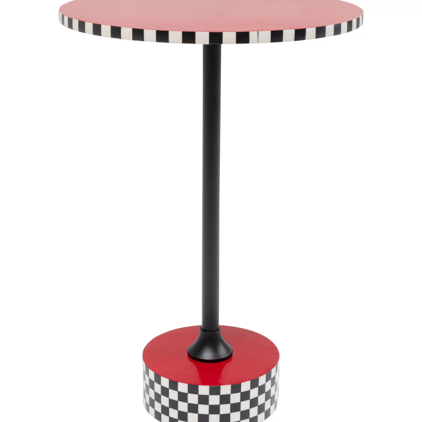 KARE Design Table D Appoint Domero Checkers Rouge O40Cm