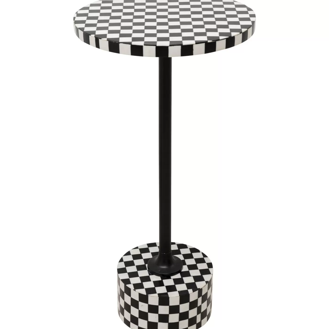 KARE Design Table D Appoint Domero Chess Noir Blanc O25Cm