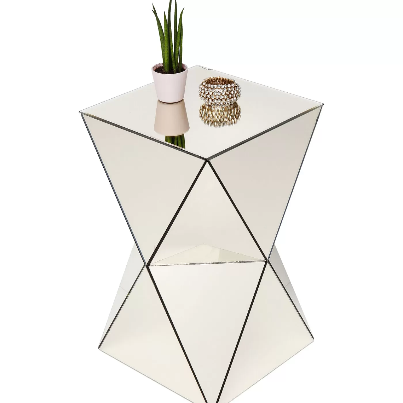 KARE Design Table D Appoint Luxury Triangle Champagne 32X32Cm