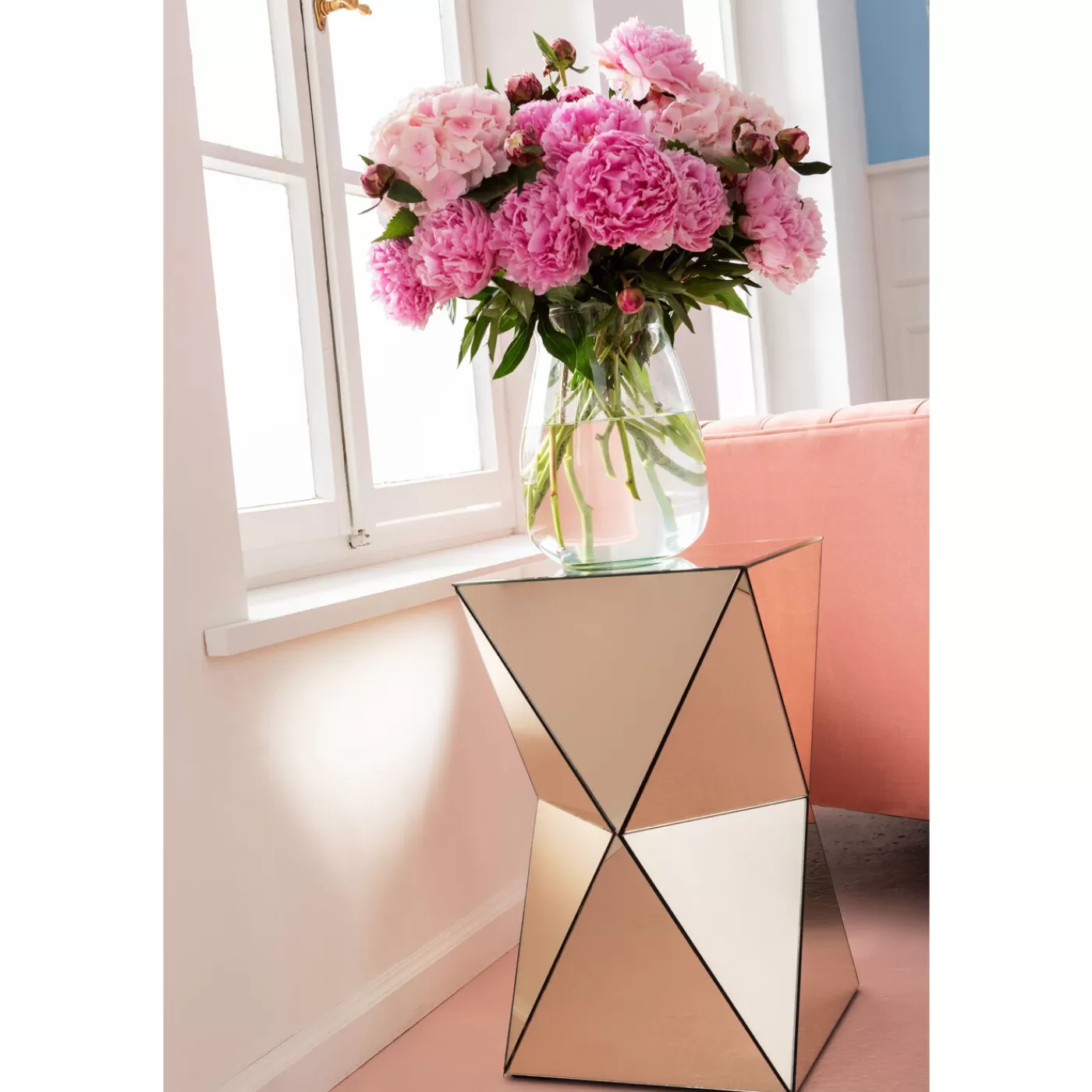 KARE Design Table D Appoint Luxury Triangle Champagne 32X32Cm