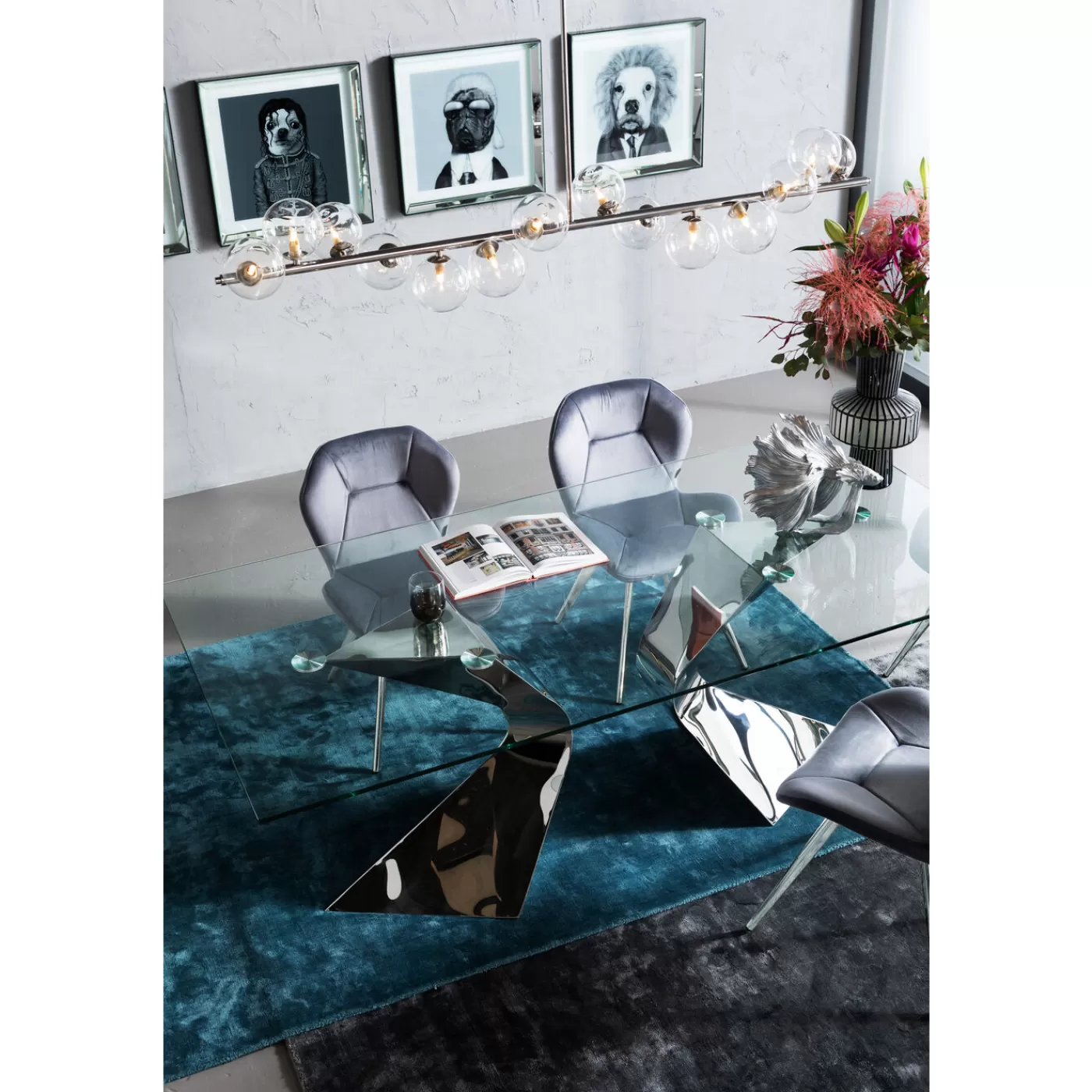 KARE Design Table Gloria Chrome 200X100Cm