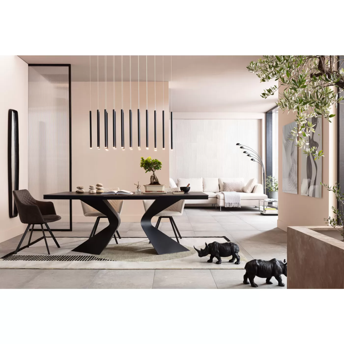 KARE Design Table Gloria Noir Ceramique 200X100