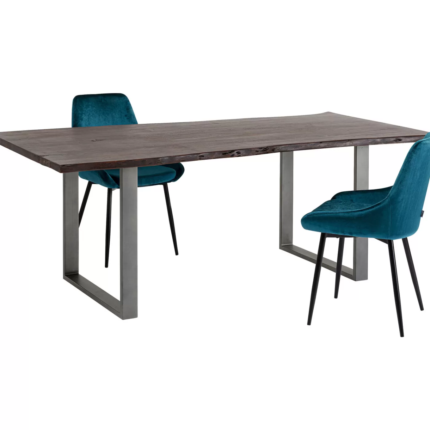 KARE Design Table Harmony Fonce Acier Brut 180X90